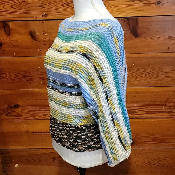 Anthropologie Rosie Neira Medium "Marbled Bands Sweater" - Picture 5 of 15